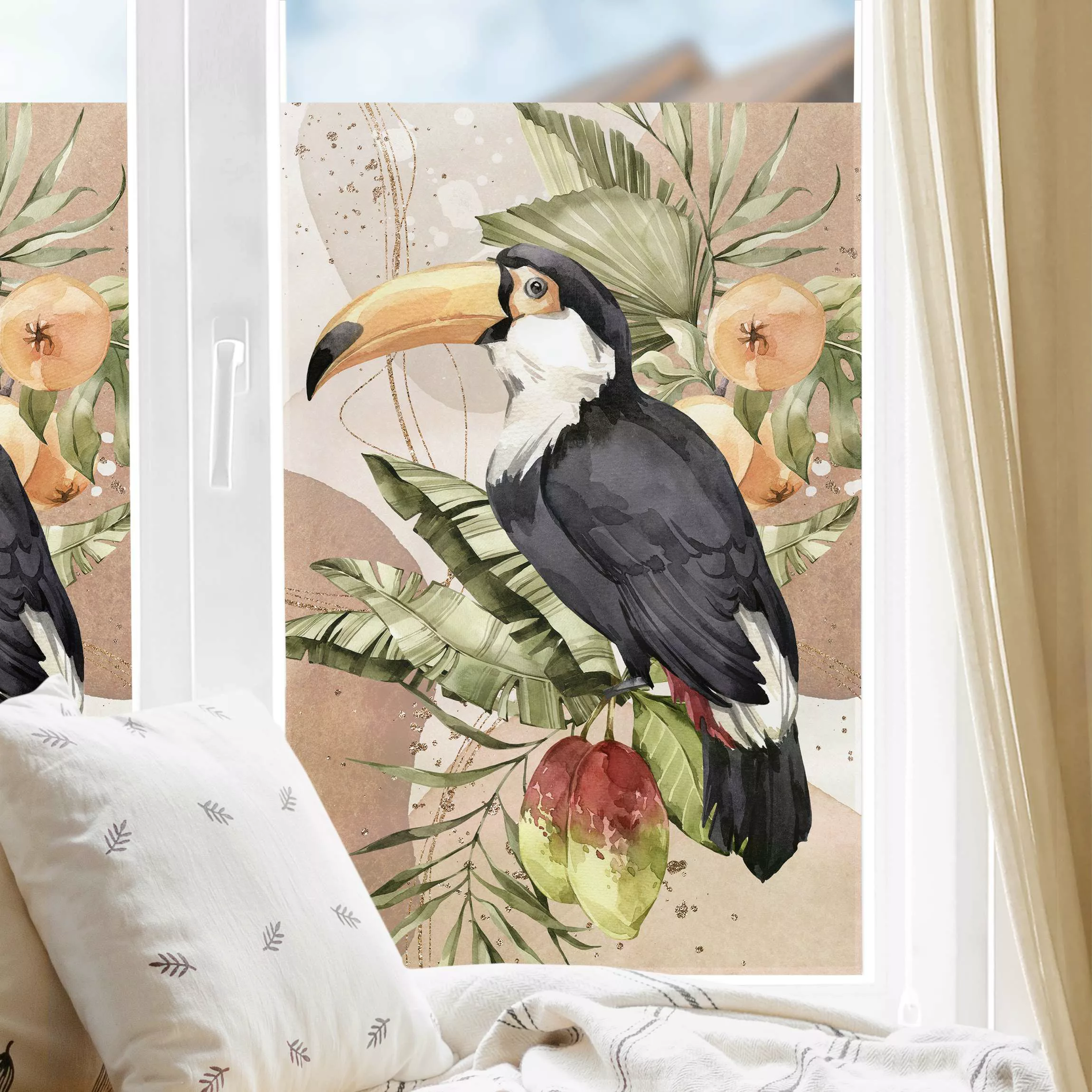 Fensterfolie Tropische Vögel - Tukan günstig online kaufen