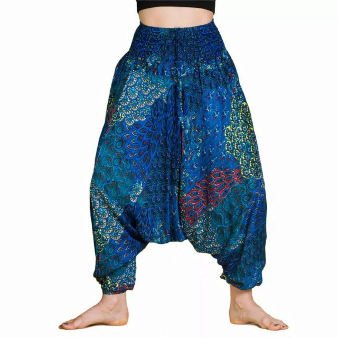 PANASIAM Pumphose Aladinhose Pfauenfeder Haremshose aus 100% natürlicher Vi günstig online kaufen