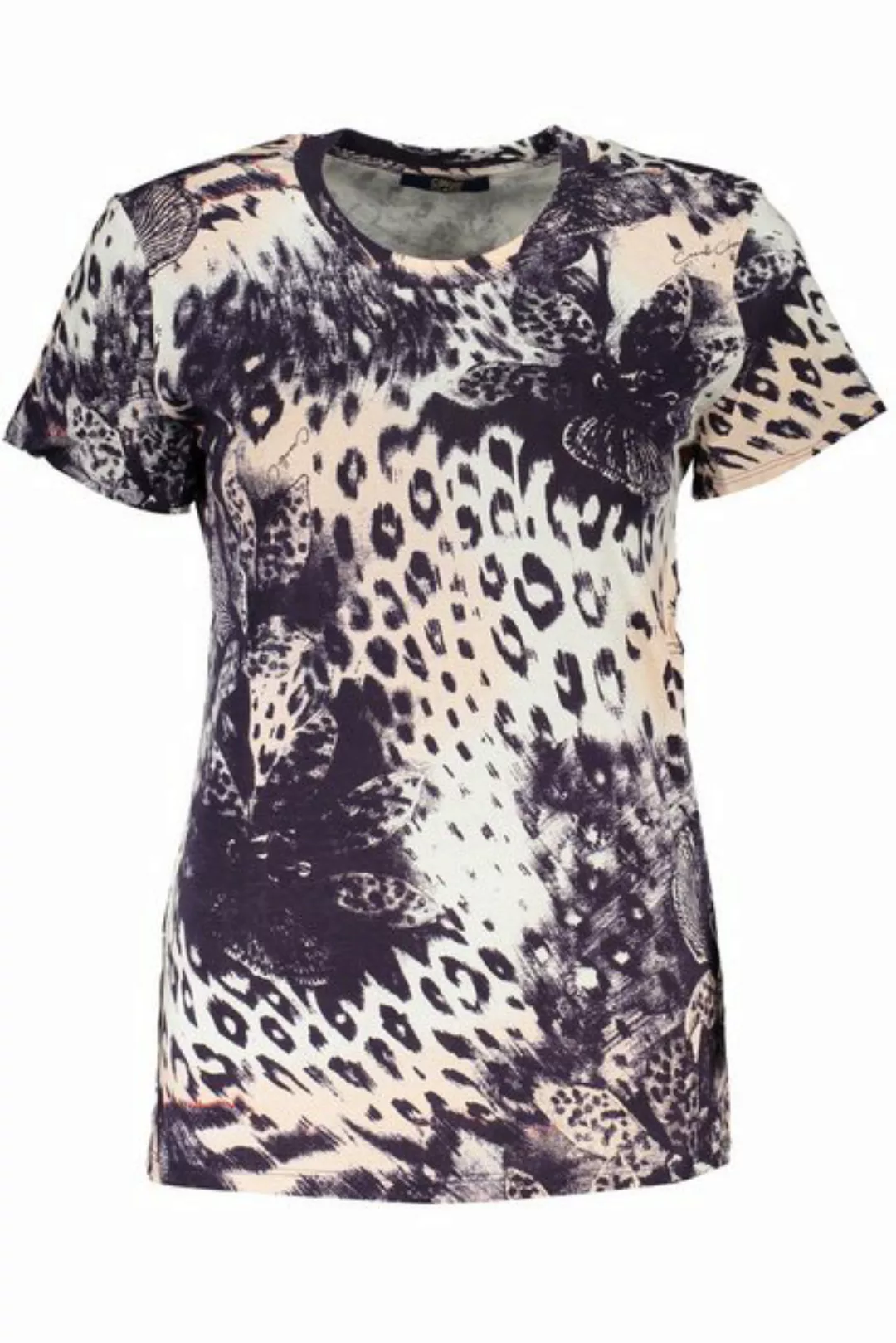 Cavalli Class T-Shirt Trendiges Damen T-Shirt in Rosa mit Fantasiemuster günstig online kaufen