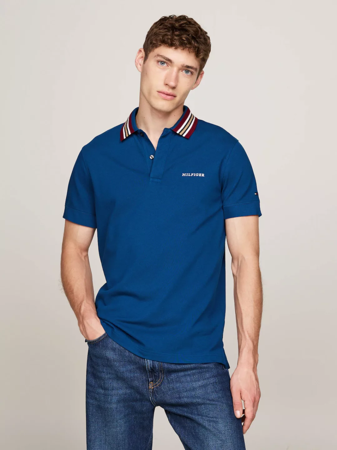 Tommy Hilfiger Poloshirt "GIFTING POLO RWB COLLAR REG POLO", Streifen an Kr günstig online kaufen