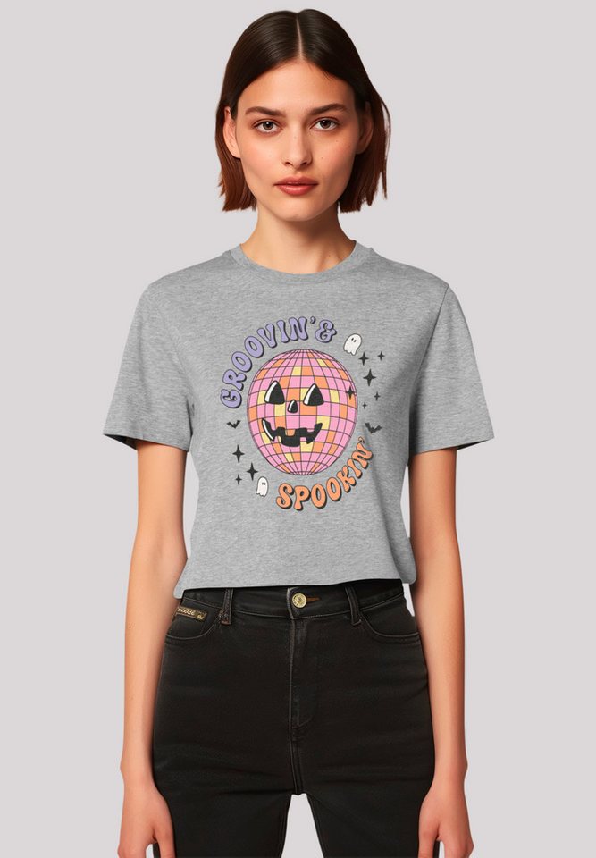 F4NT4STIC T-Shirt Retro Halloween Groovin and spookin Disco ball Premium Qu günstig online kaufen