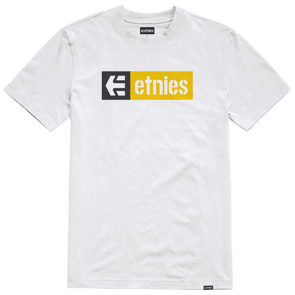 Etnies New Box Kurzärmeliges T-shirt L White / Black / Yellow günstig online kaufen