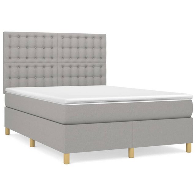 vidaXL Boxspringbett Bett Boxspringbett mit Matratze Stoff (140 x 190 cm, H günstig online kaufen