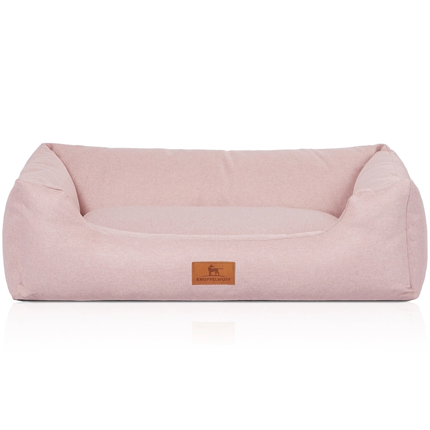 Knuffelwuff Hundebett Emma Velours M-L 85 x 63cm Rosa günstig online kaufen