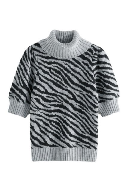 Next Kurzarmpullover Rollkragenpullover mit kurzen Ärmeln, Zebramuster (1-t günstig online kaufen