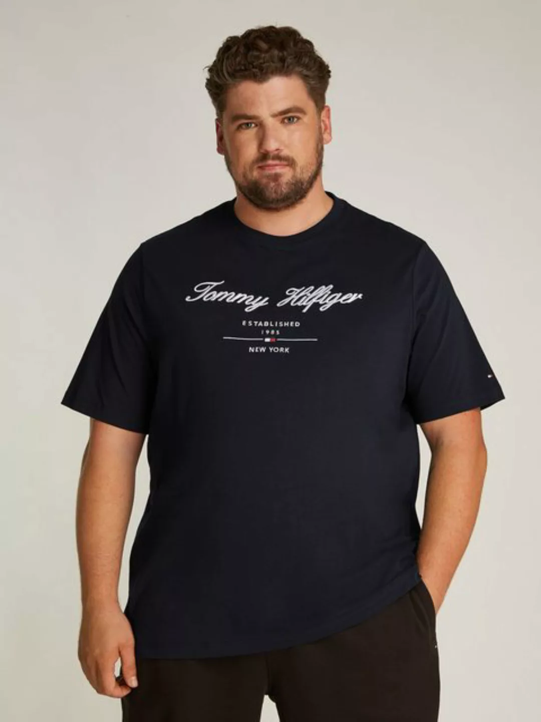 Tommy Hilfiger Big & Tall Rundhalsshirt "BT-SCRIPT LOGO TEE-B", in Großen G günstig online kaufen