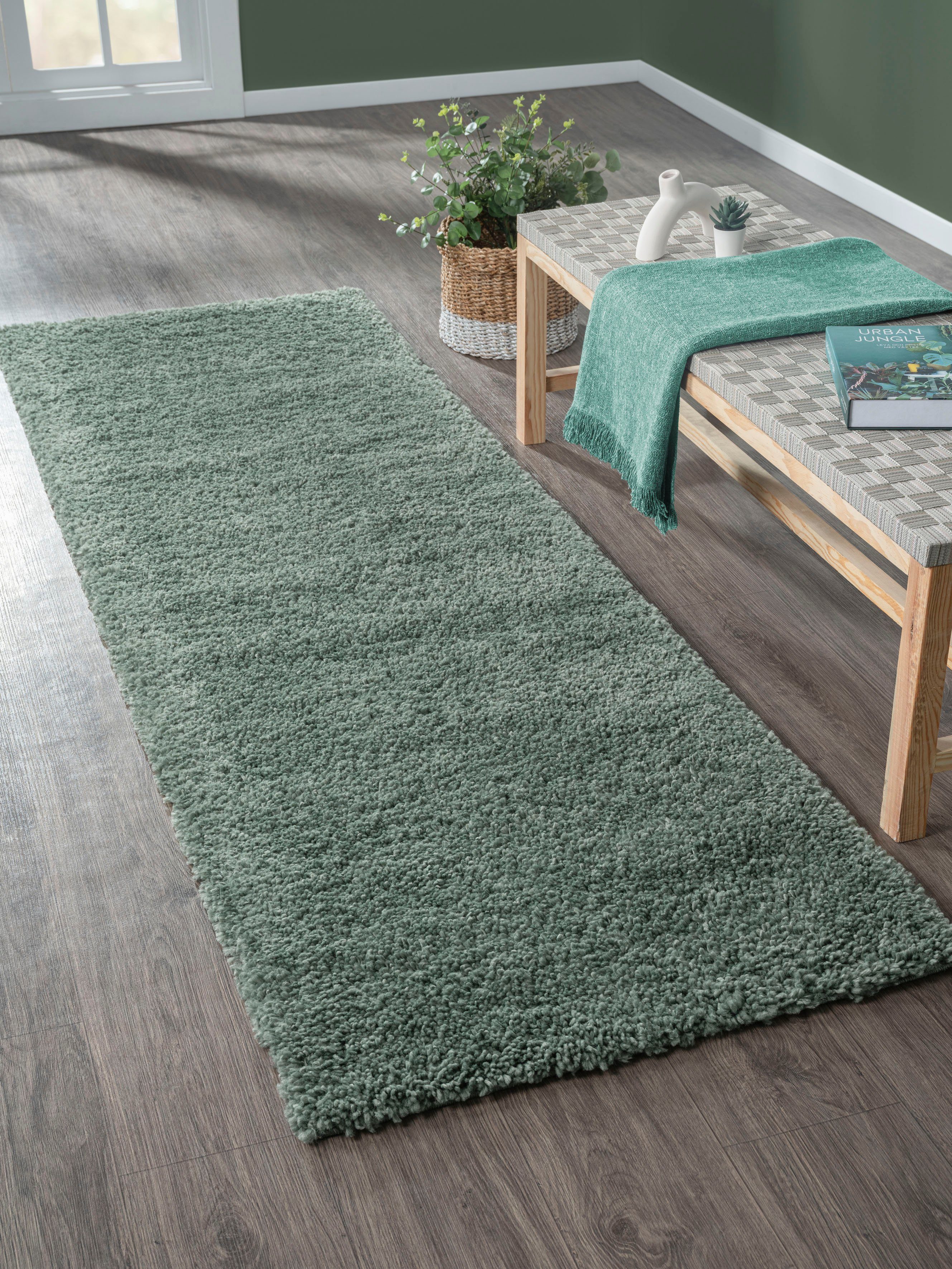 Myflair Möbel & Accessoires Hochflor-Läufer »My Shaggy«, rechteckig, 37 mm günstig online kaufen