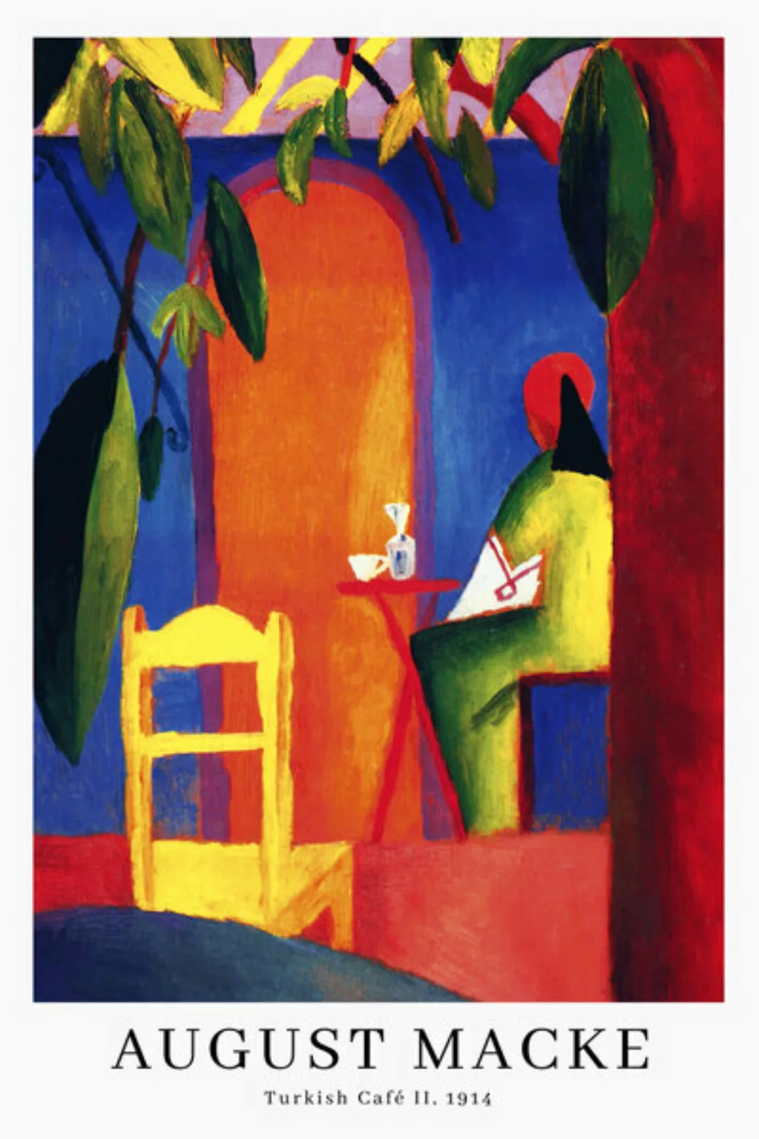 Poster / Leinwandbild - August Macke: Türkisches Café - Ausstellungsposter günstig online kaufen