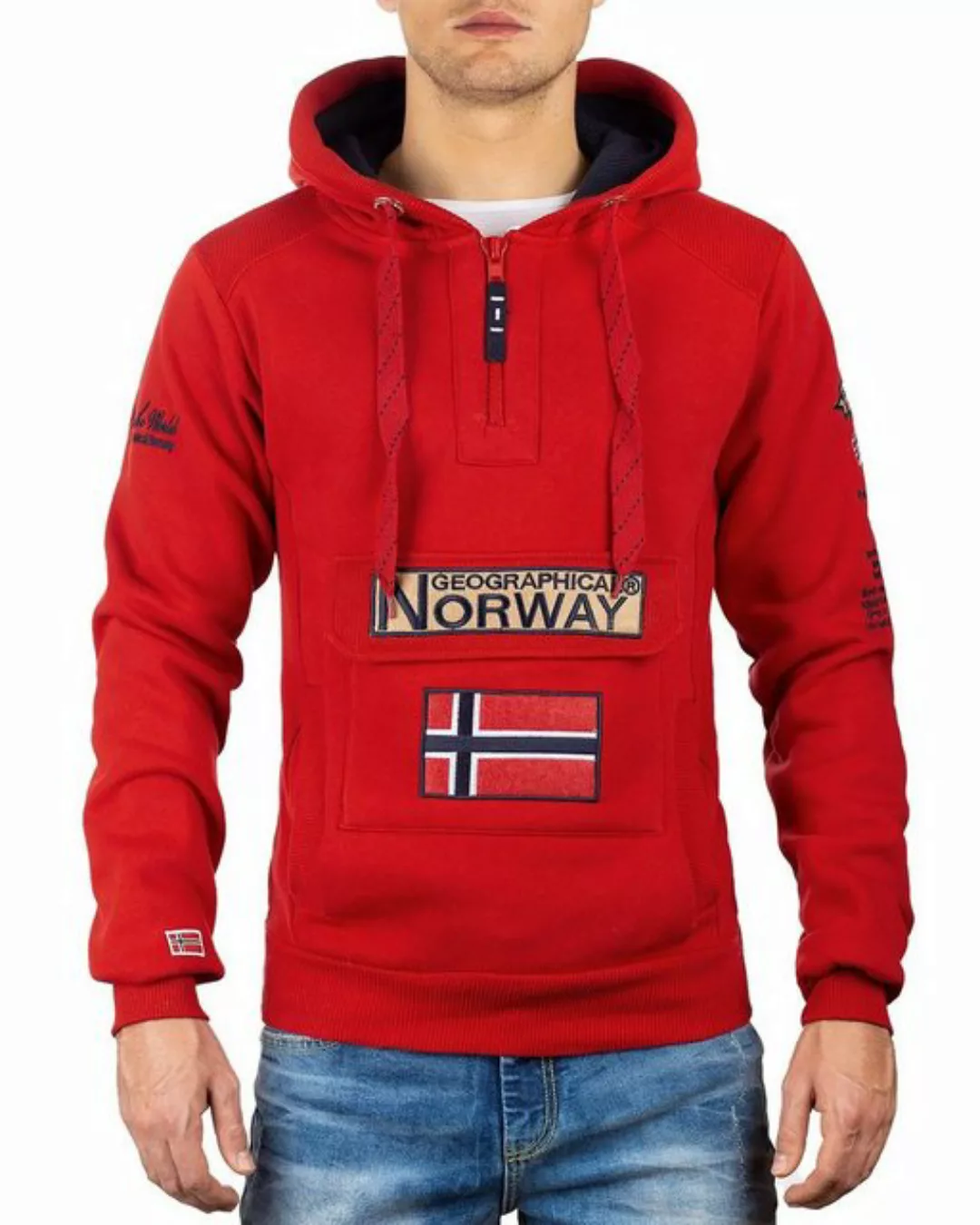 Geographical Norway Kapuzenpullover Herren Hoodie bagymclass Red S mit Norw günstig online kaufen