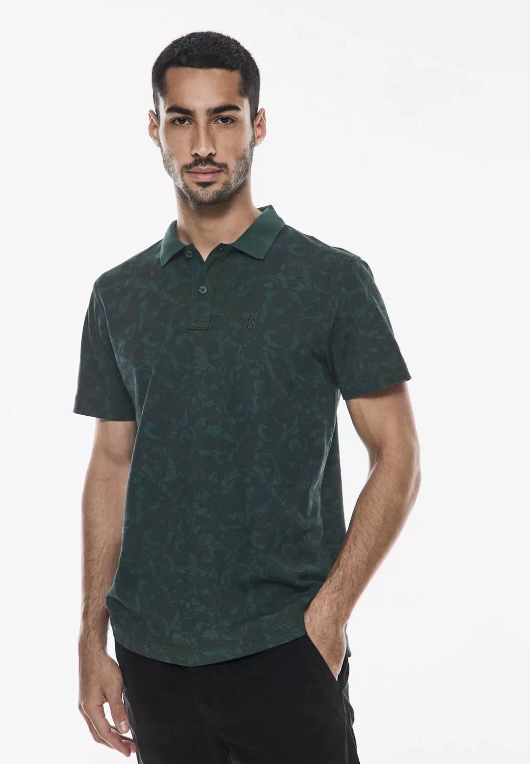 STREET ONE MEN Poloshirt, mit allover Print günstig online kaufen