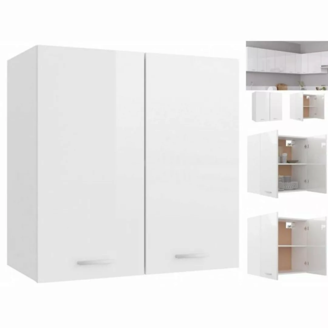 vidaXL Unterschrank Hängeschrank Hochglanz-Weiß 60x31x60 cm Spanplatte günstig online kaufen