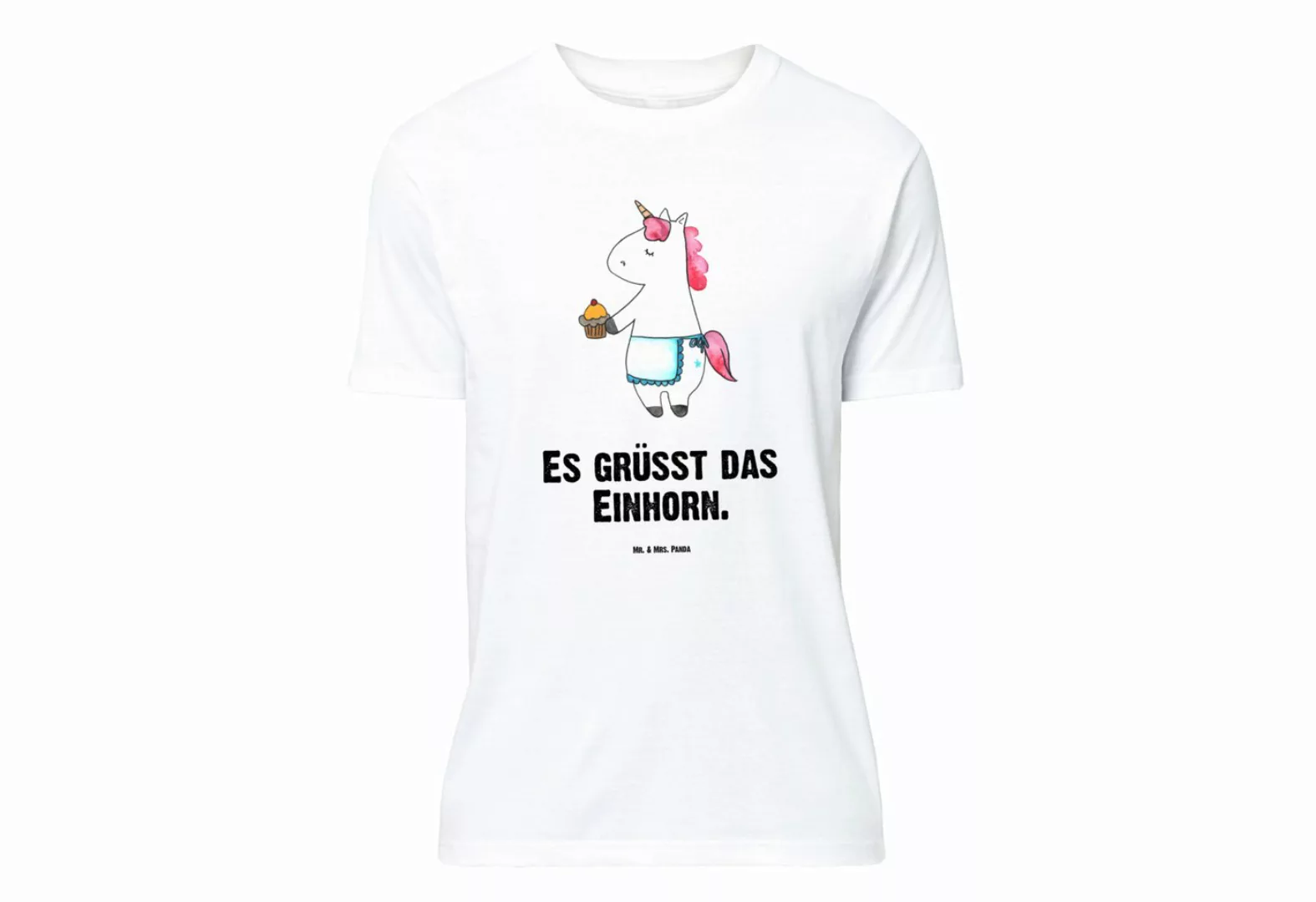 Mr. & Mrs. Panda T-Shirt Einhorn Muffin - Weiß - Geschenk, Einhörner, Männe günstig online kaufen