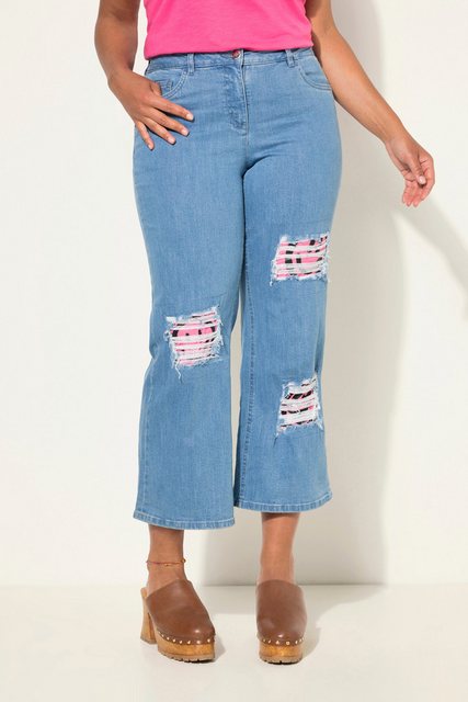 Angel of Style 5-Pocket-Jeans Jeans weites Bein Destroy-Effekten Smiley günstig online kaufen