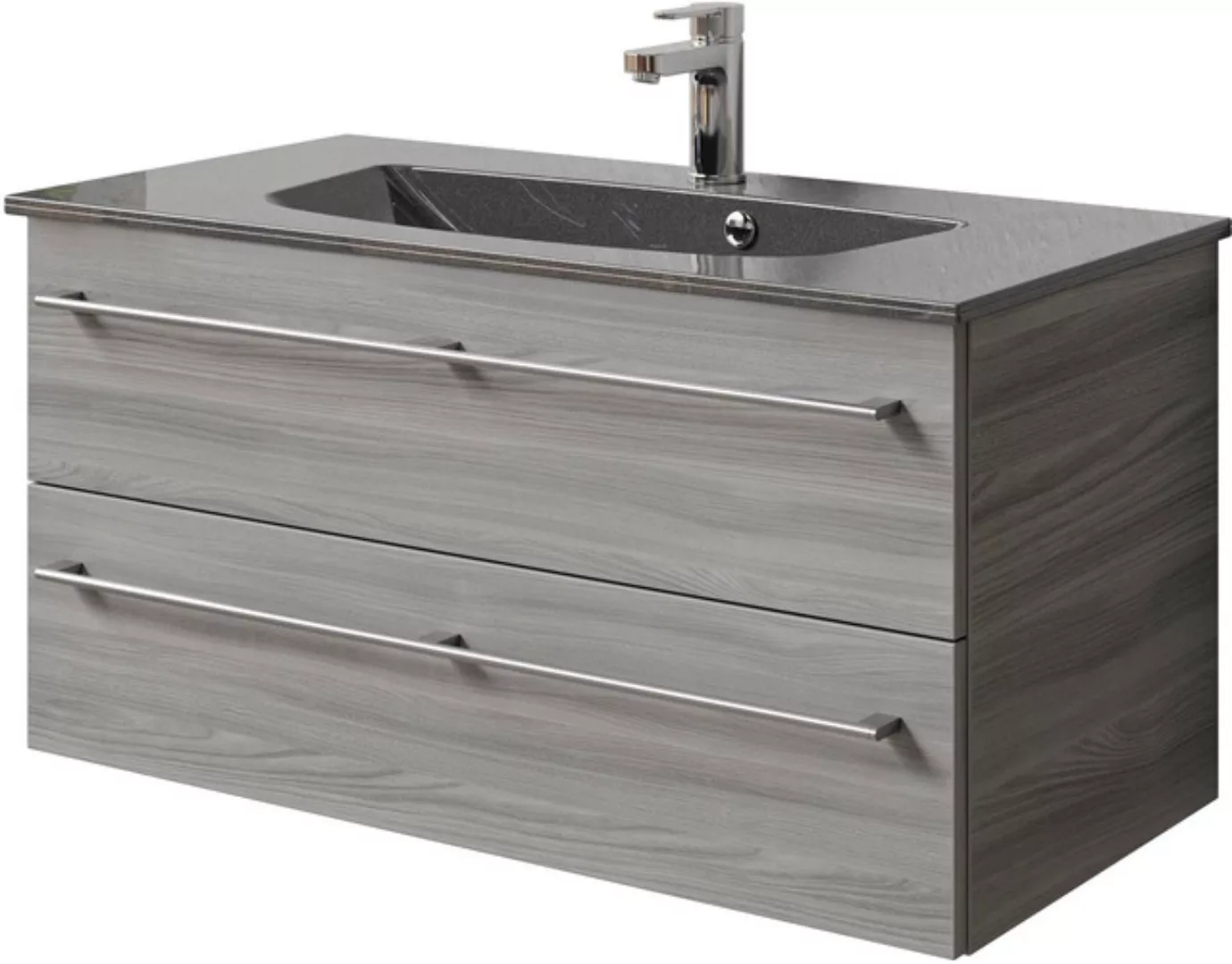 Saphir Waschtisch »Serie 6025 Mineralmarmor-Waschtisch mit Unterschrank, 97 günstig online kaufen