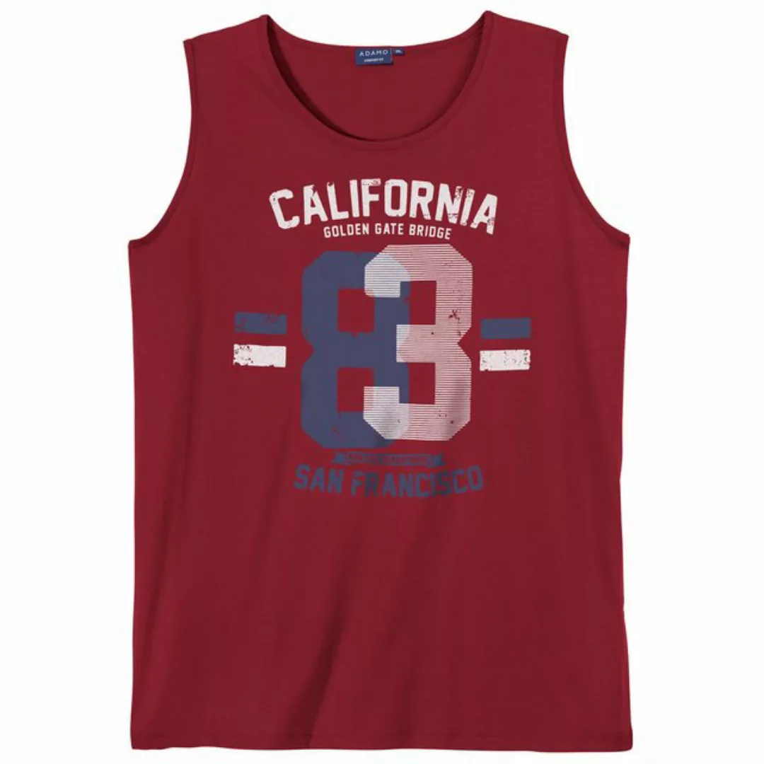 ADAMO Rundhalsshirt Große Größen Herren Muskelshirt weinrot California Adam günstig online kaufen