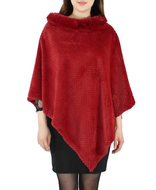 dy_mode Poncho Eleganter Damen Poncho in Kunstfell-Optik Cape Umhang Überwu günstig online kaufen