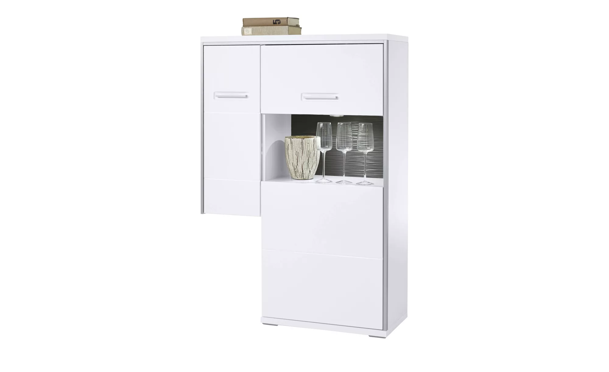 uno Anstell-Highboard  Setto ¦ weiß ¦ Maße (cm): B: 94 H: 137 T: 38 Kommode günstig online kaufen