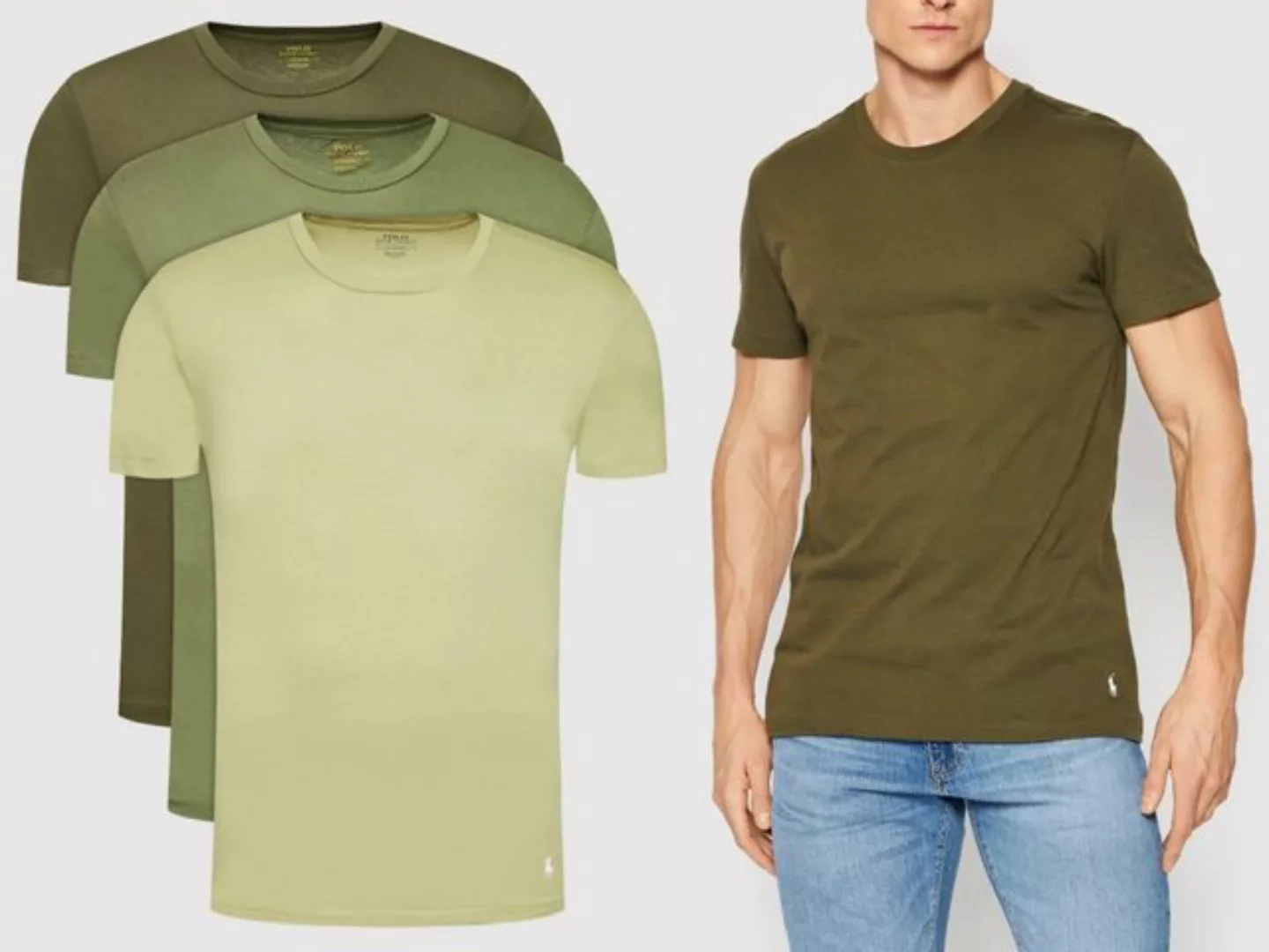 Ralph Lauren T-Shirt Polo Ralph Lauren 3 Pack Cotton T-Shirt Soft Shirt Sli günstig online kaufen