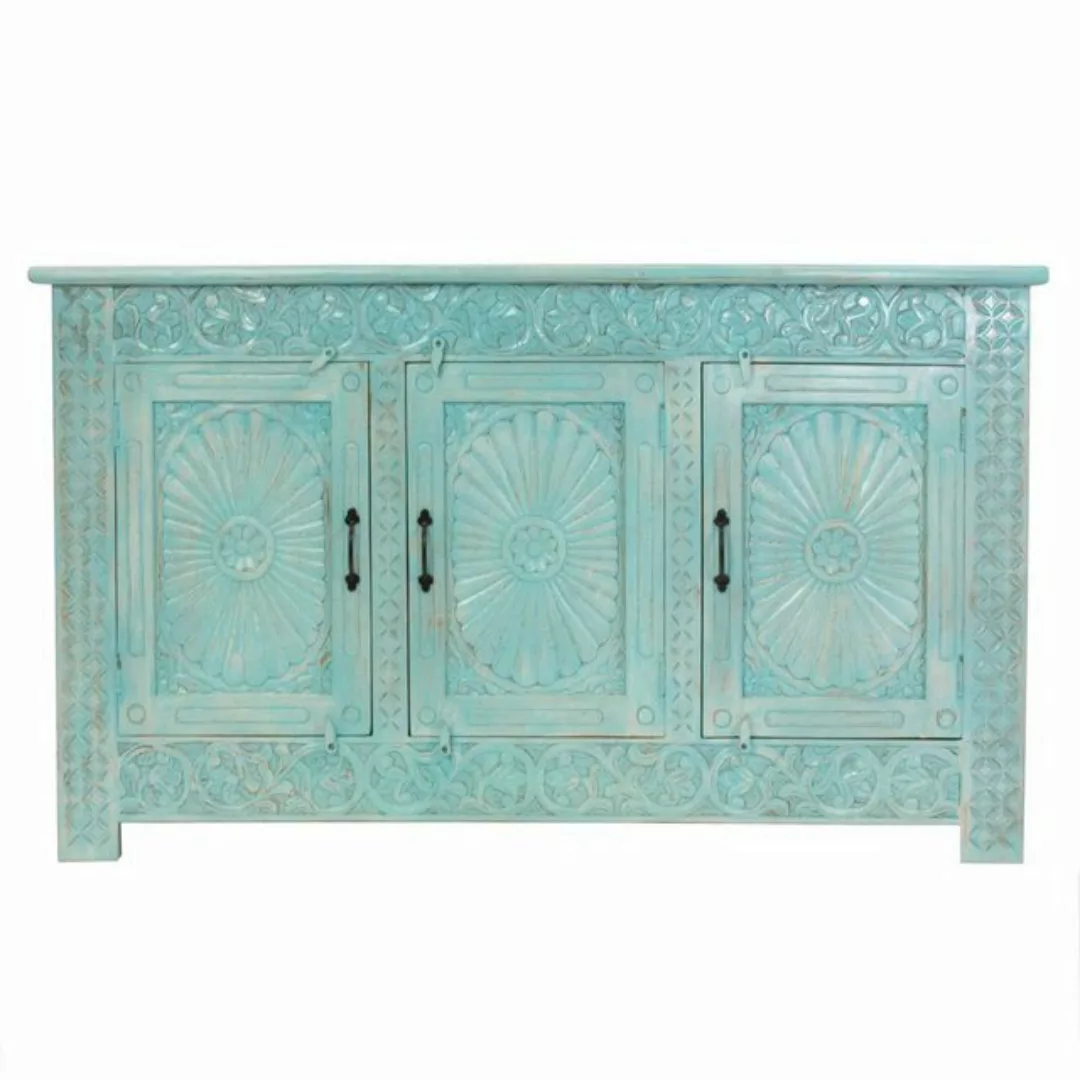 Oriental Galerie Unterschrank Türkis Sideboard Santo Indien 160 cm günstig online kaufen