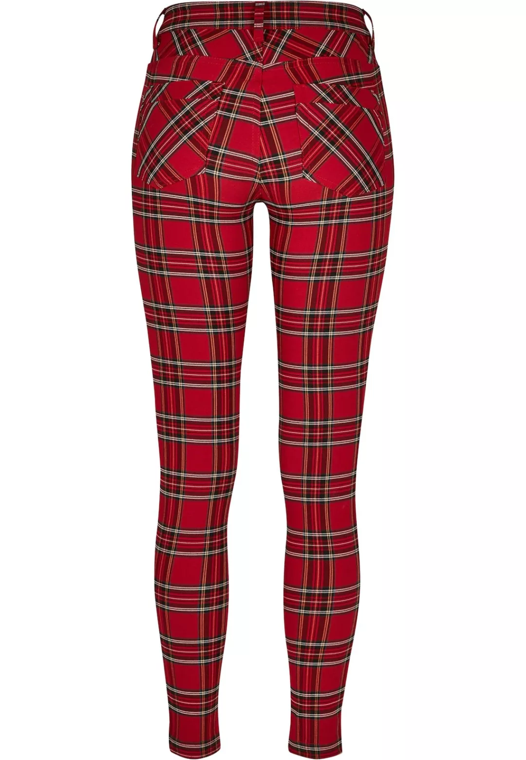 URBAN CLASSICS Stoffhose Urban Classics Damen Ladies Skinny Tartan Pants (1 günstig online kaufen