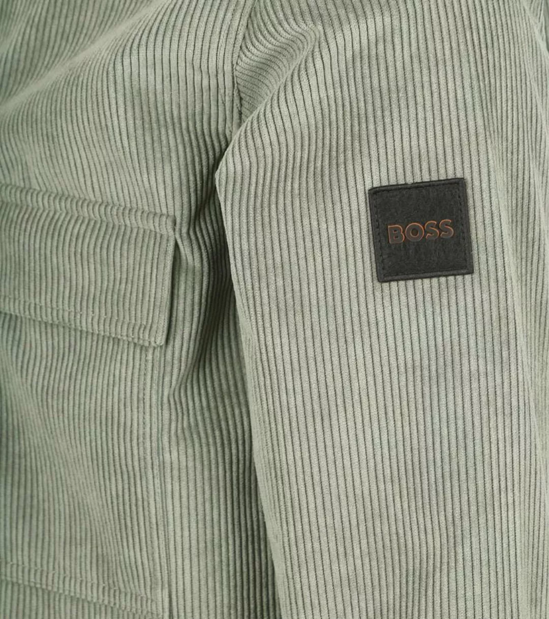 BOSS Hemdjacke Lozzy Corduroy Grün - Größe XL günstig online kaufen