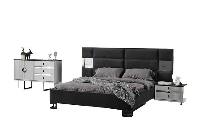 Xlmoebel Bett Hochwertiges Schlafzimmer-Ensemble mit Bett, Nachttischen, Ko günstig online kaufen