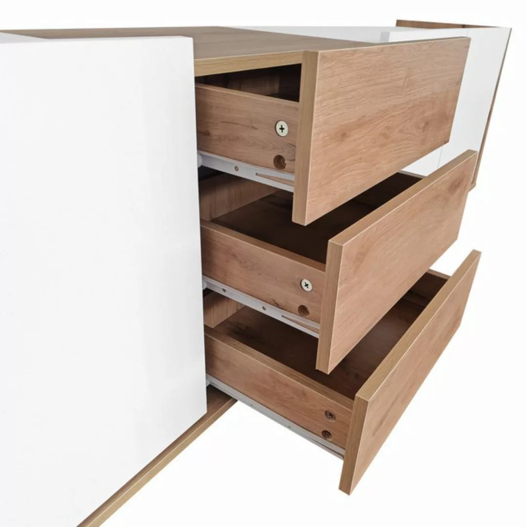 BlingBin TV-Schrank TV-Möbel Lowboard (1-St., mit drei Türen, drei Schublad günstig online kaufen