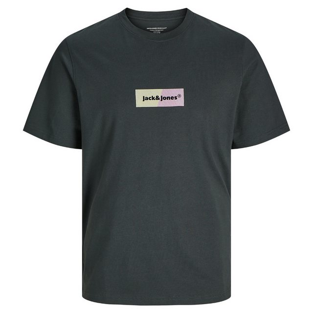 Jack & Jones Rundhalsshirt Jack&Jones XXL T-Shirt schwarzgrün JORBRONX RECT günstig online kaufen