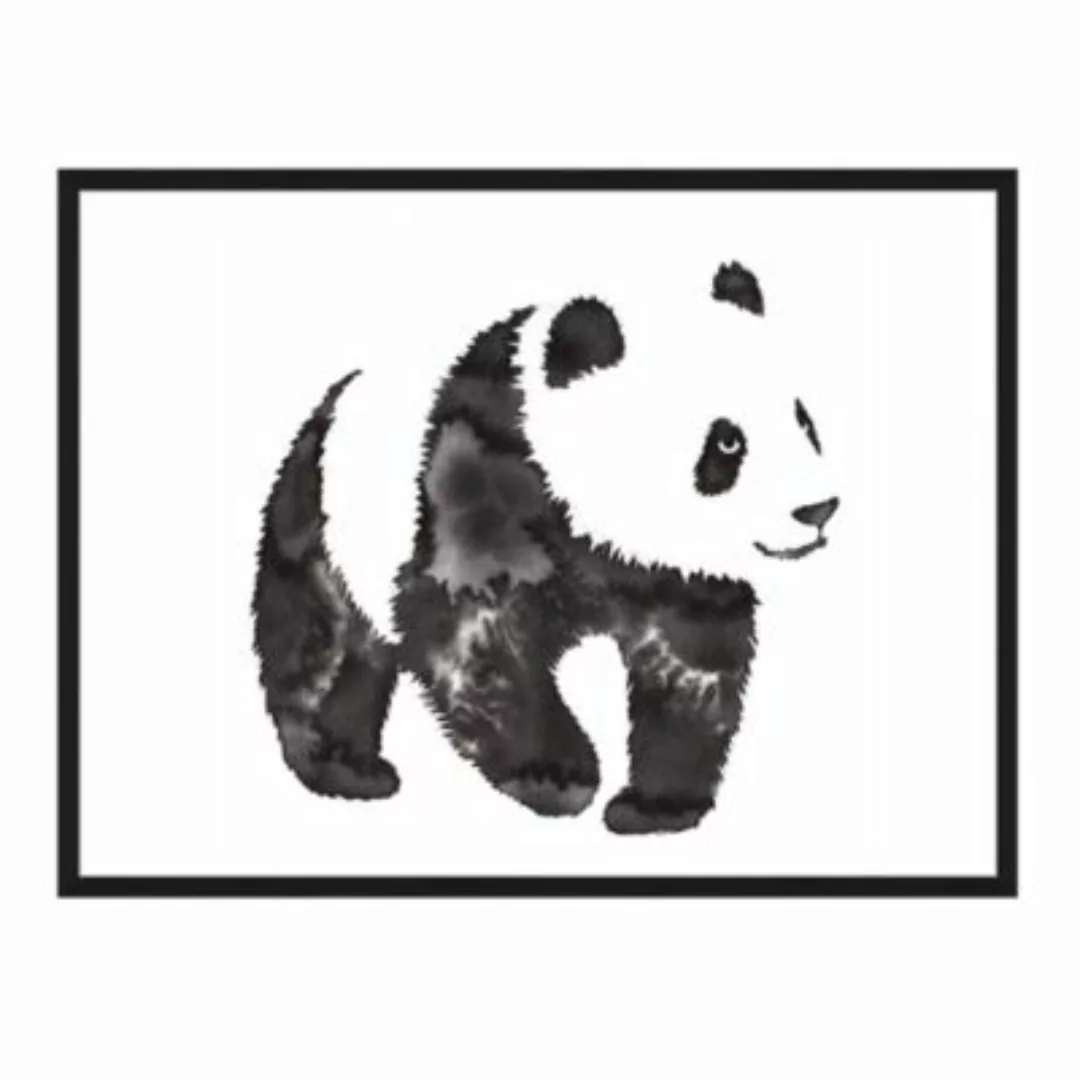 Milan Moon Wandbild Panda schwarz Gr. 50 x 60 günstig online kaufen