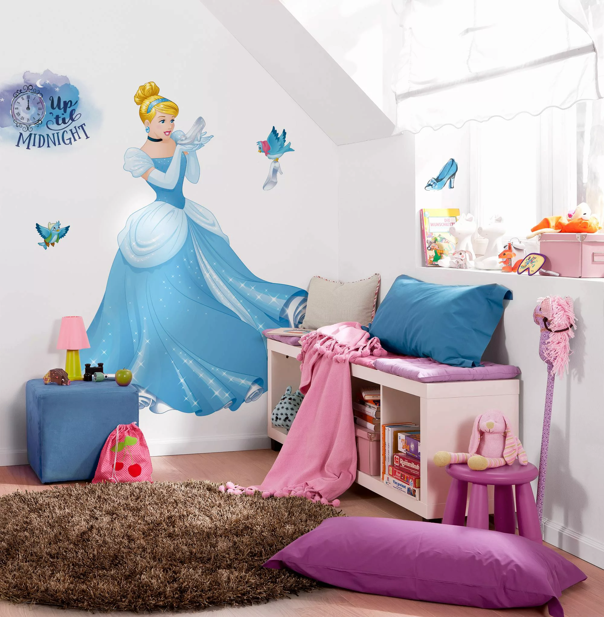 Disney Wandtattoo Aschenputtel Xxl Blau 127 x 200 cm 612430 günstig online kaufen