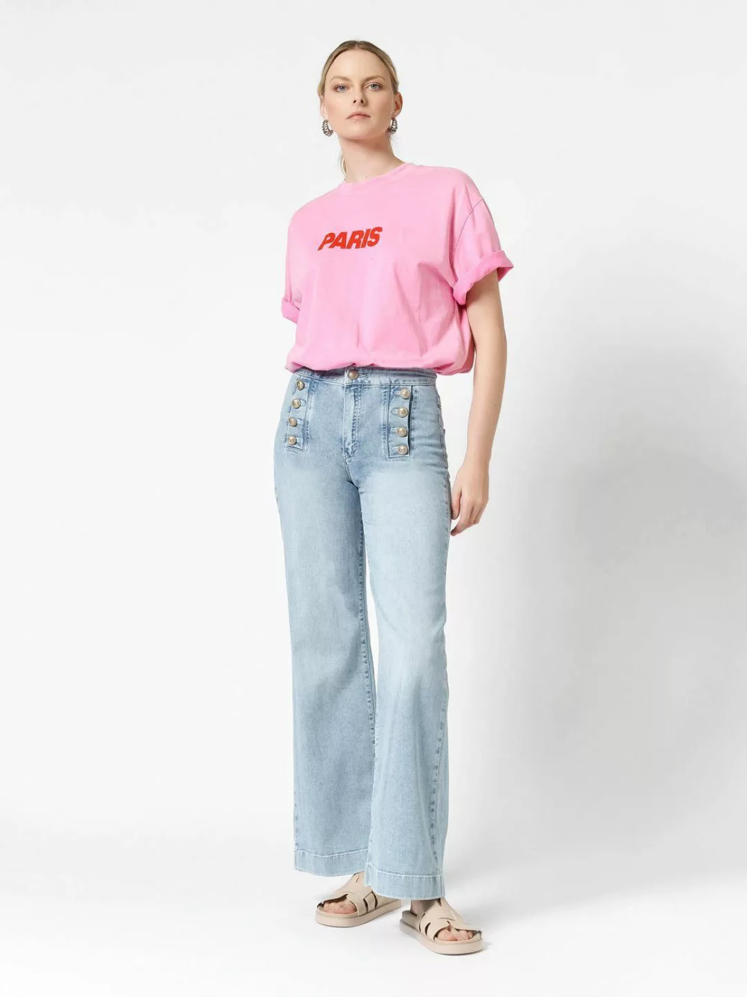 ROSNER Bootcut-Jeans Audrey1_088 mit goldenen Knöpfen günstig online kaufen