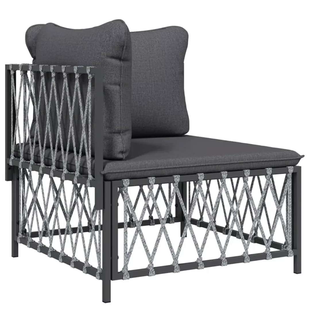 Vidaxl Garten-ecksofa Mit Kissen Anthrazit Gewebe günstig online kaufen