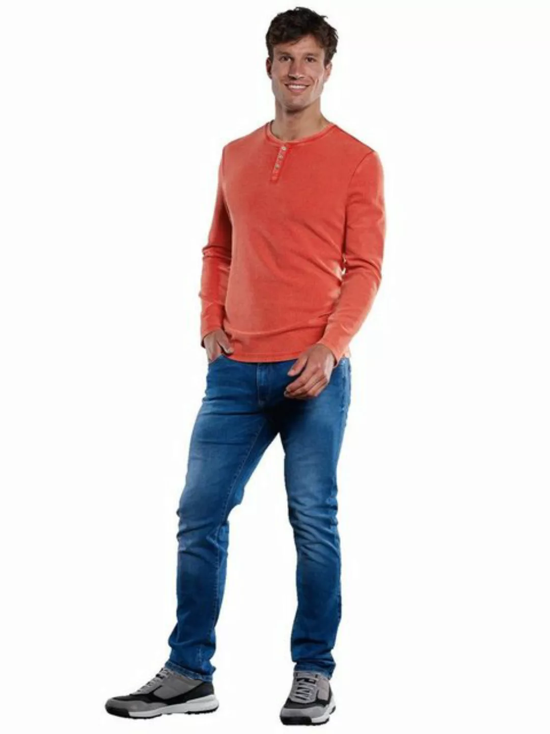 Engbers Langarmshirt Langarm-Shirt mit Henley-Kragen günstig online kaufen