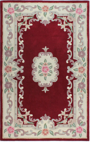 FLAIR RUGS Wollteppich »Aubusson«, rechteckig, 10 mm Höhe günstig online kaufen