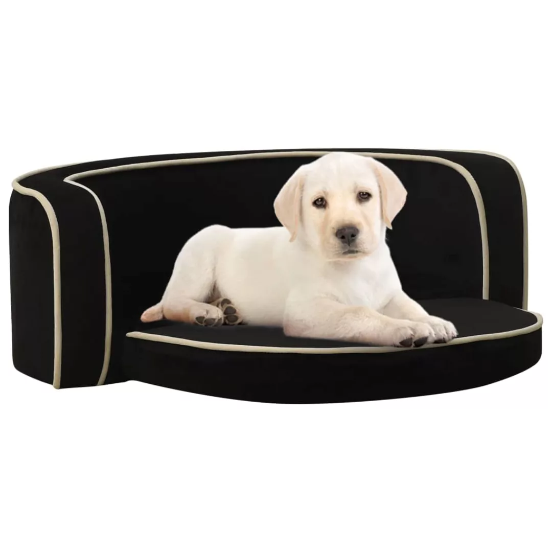 Hundesofa Klappbar Schwarz 73x67x26 Cm Plüsch Waschbares Kissen günstig online kaufen