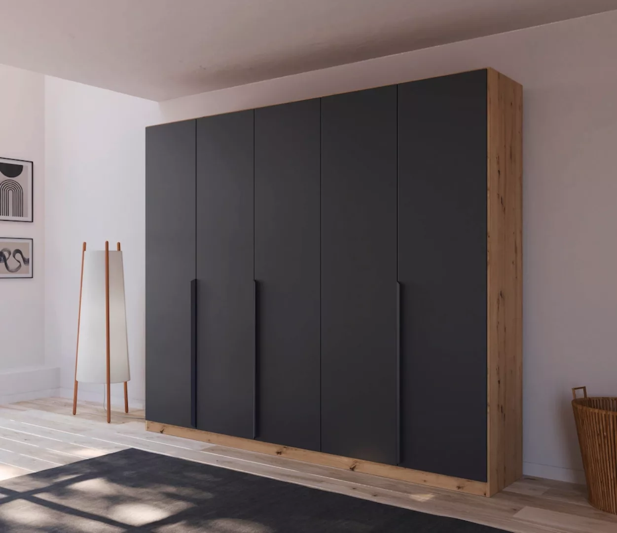 rauch Drehtürenschrank "Dark&Wood by Quadra Spin", im Industrial Style mit günstig online kaufen