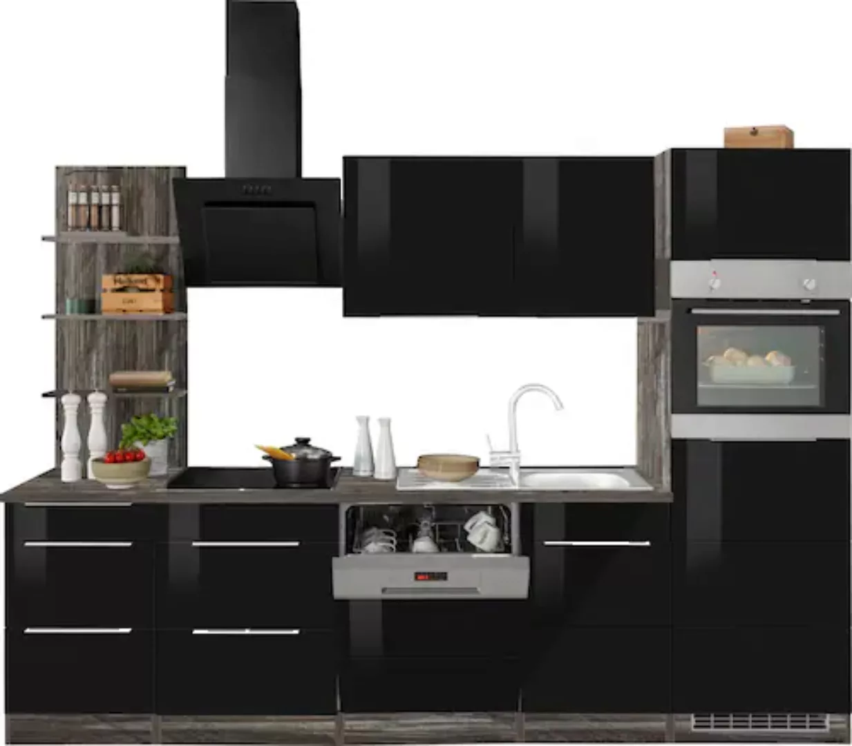 Kochstation Küchenzeile »KS-Brindisi«, ohne Geräte, Breite 280 cm günstig online kaufen