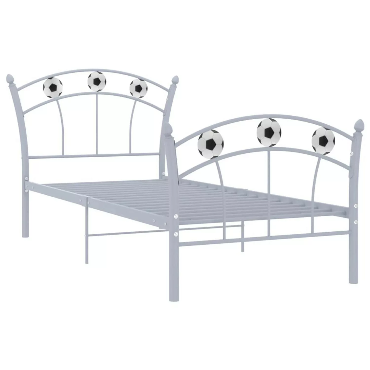 vidaXL Bett Einzelbett mit Fußball-Design Grau günstig online kaufen