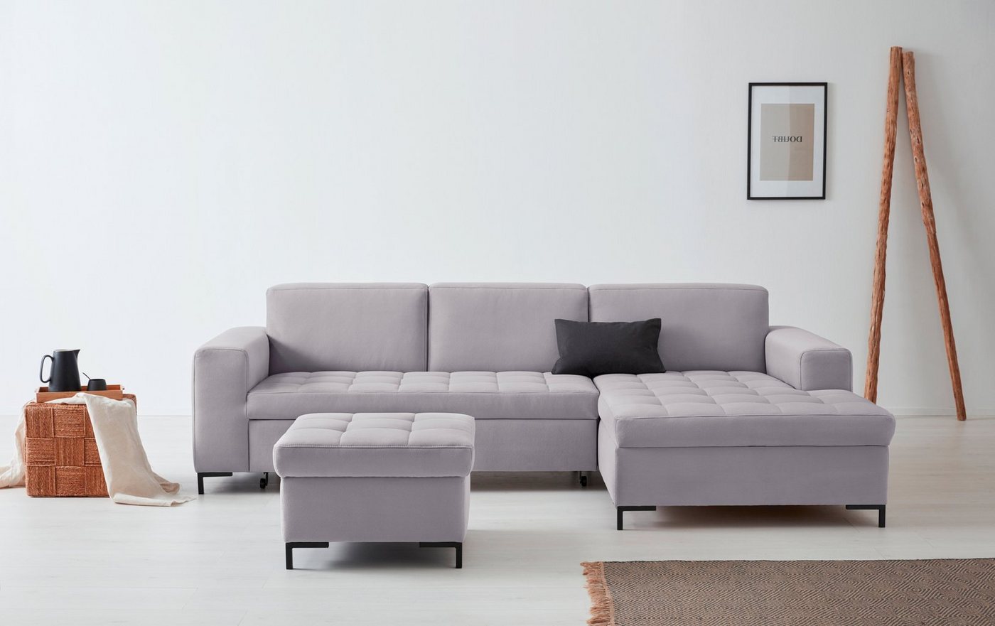 OTTO products Ecksofa "Grazzo L-Form", hochwertige Stoffe aus recyceltem Ma günstig online kaufen