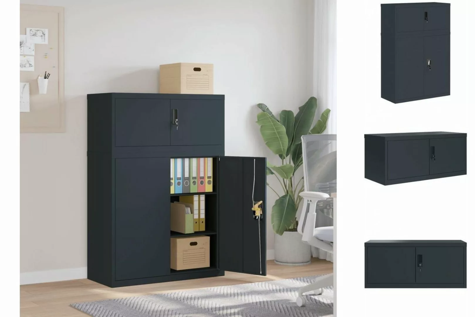 vidaXL Aktenschrank Aktenschrank Büroschrank Home Office Ablage Büro Anthra günstig online kaufen