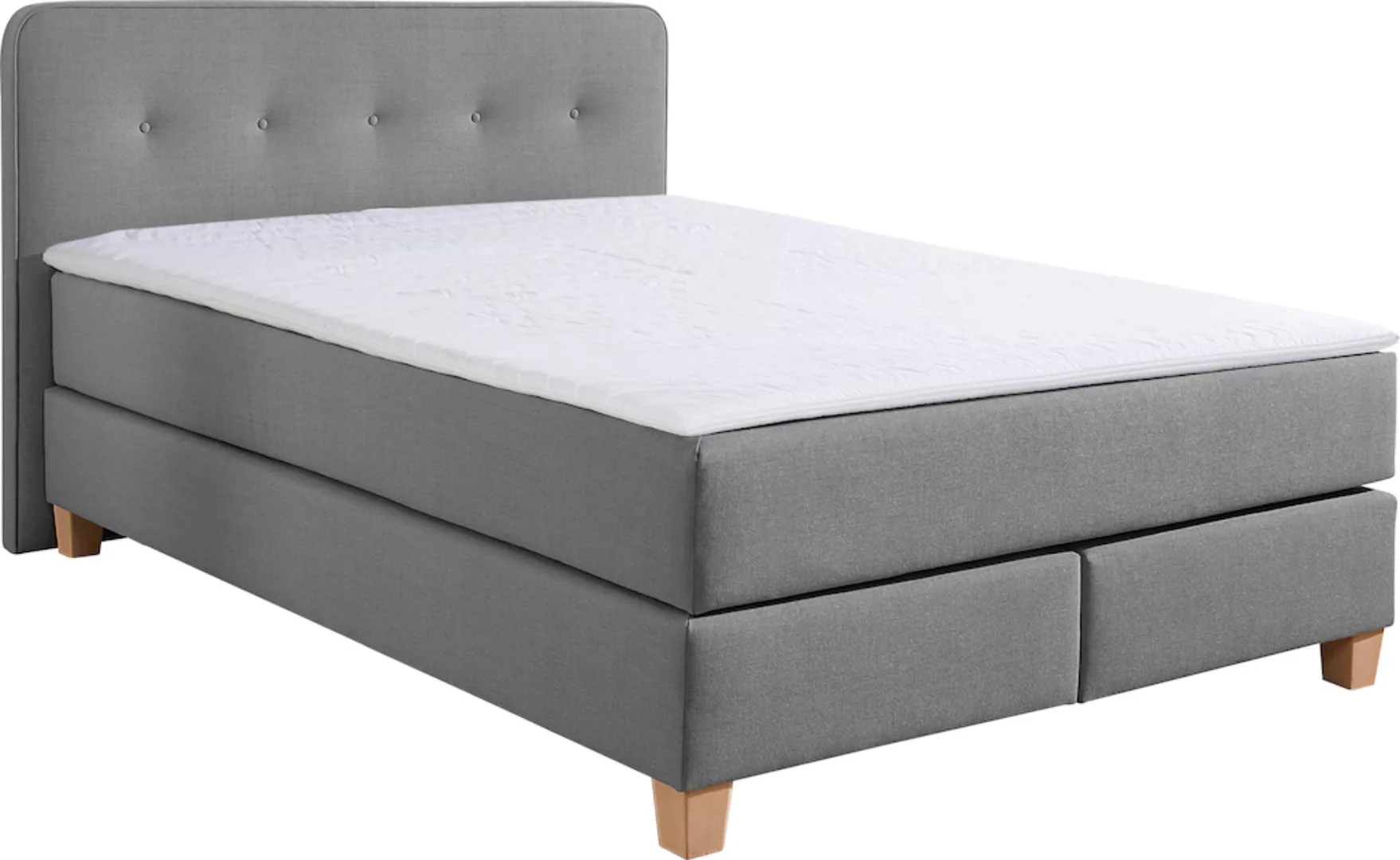 Home affaire Boxspringbett Fargo, inkl. Topper, in 3 Matratzenarten, viele günstig online kaufen