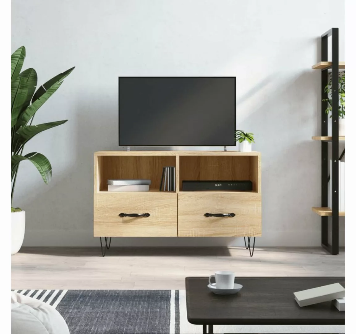 furnicato TV-Schrank Sonoma-Eiche 80x36x50 cm Holzwerkstoff günstig online kaufen