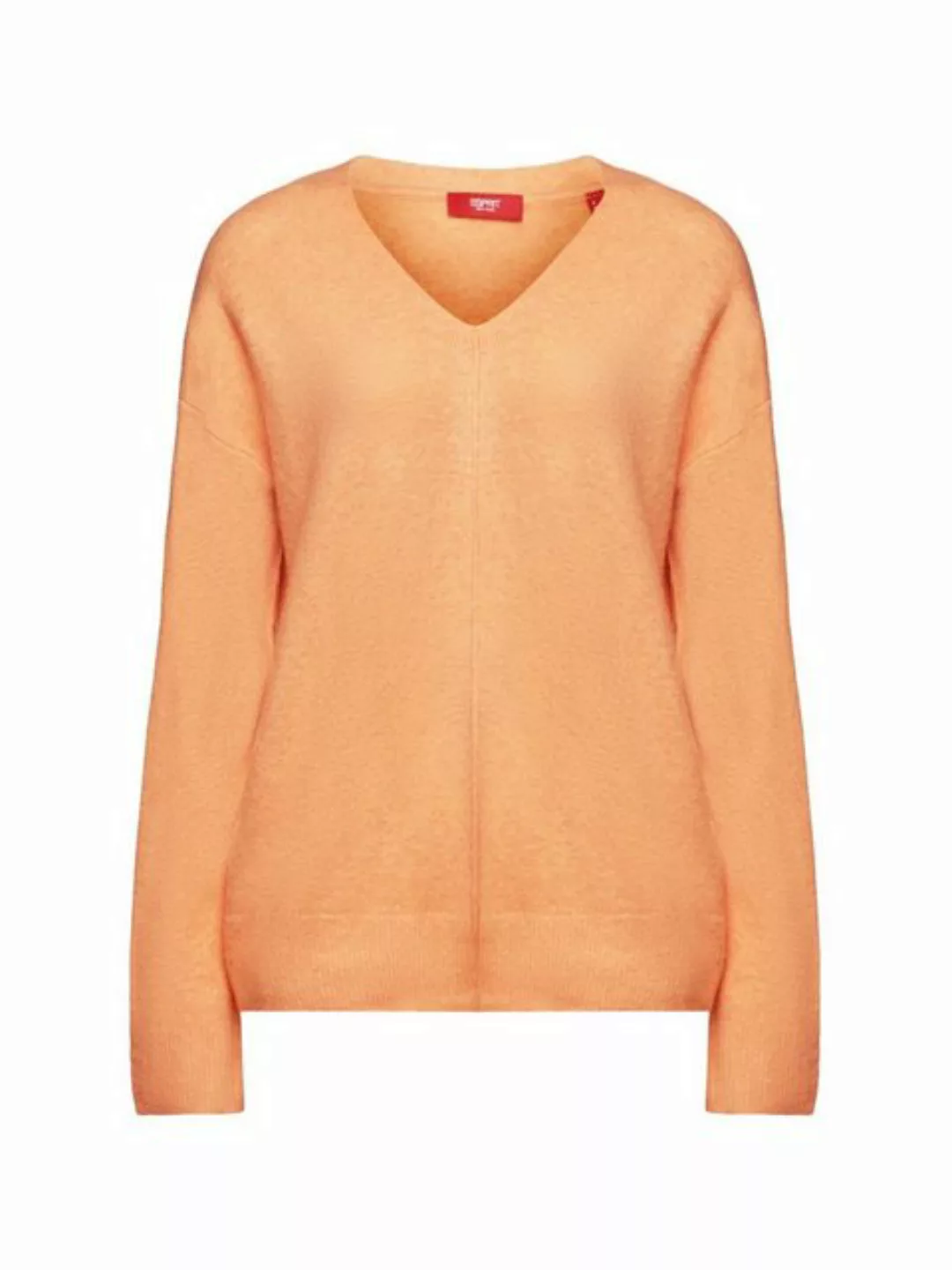 Esprit V-Ausschnitt-Pullover Wollmix-Pullover mit V-Ausschnitt günstig online kaufen