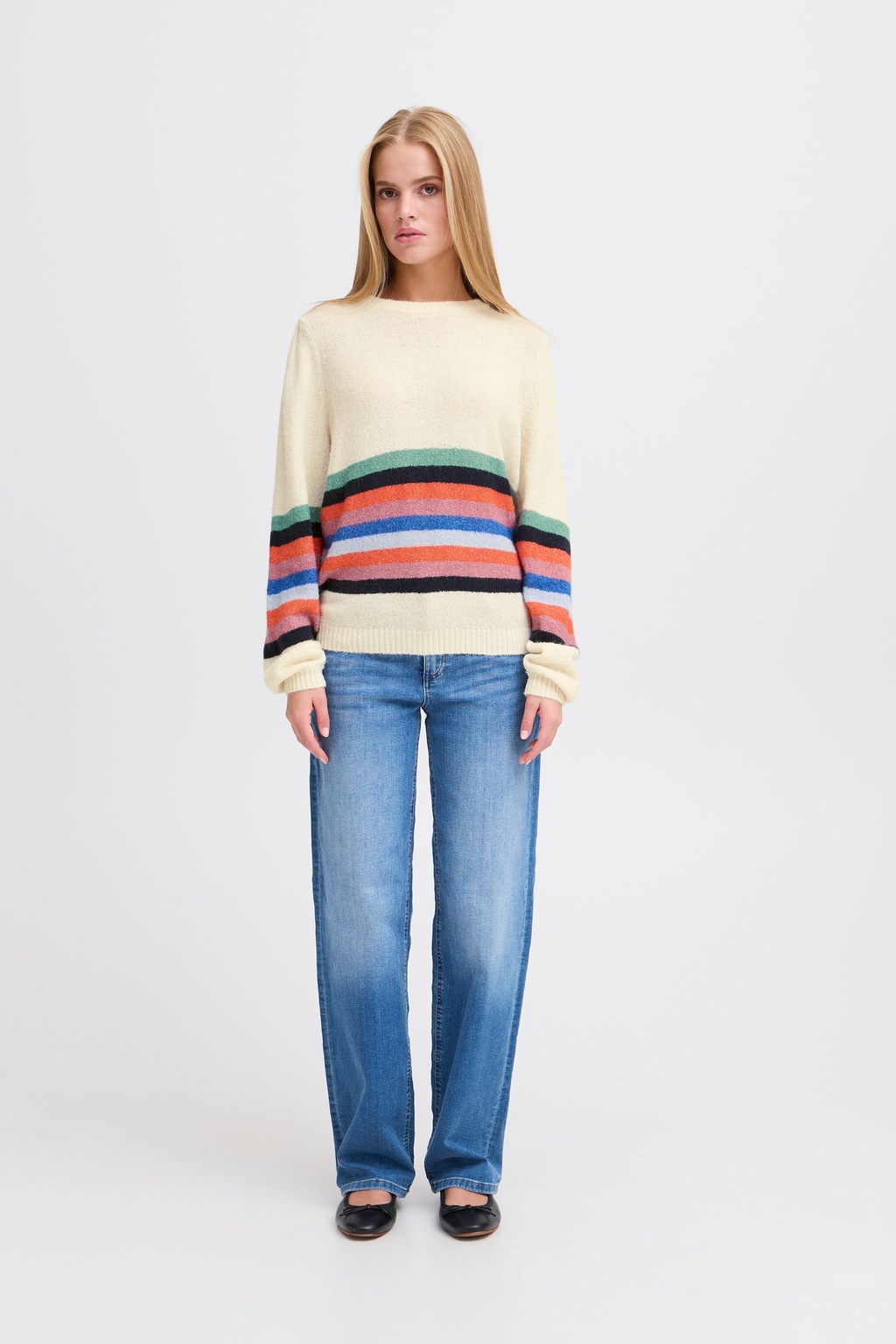 Ichi Strickpullover "Strickpullover IHDUSTY LS STRIPE" günstig online kaufen