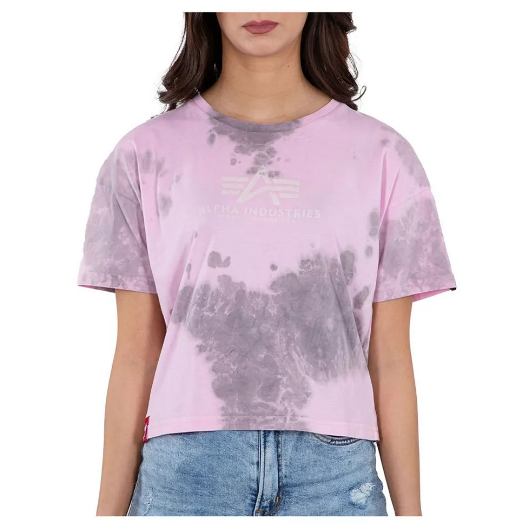 Alpha Industries Basic Batik Cos Kurzärmeliges T-shirt XL Pastel Grey Batik günstig online kaufen