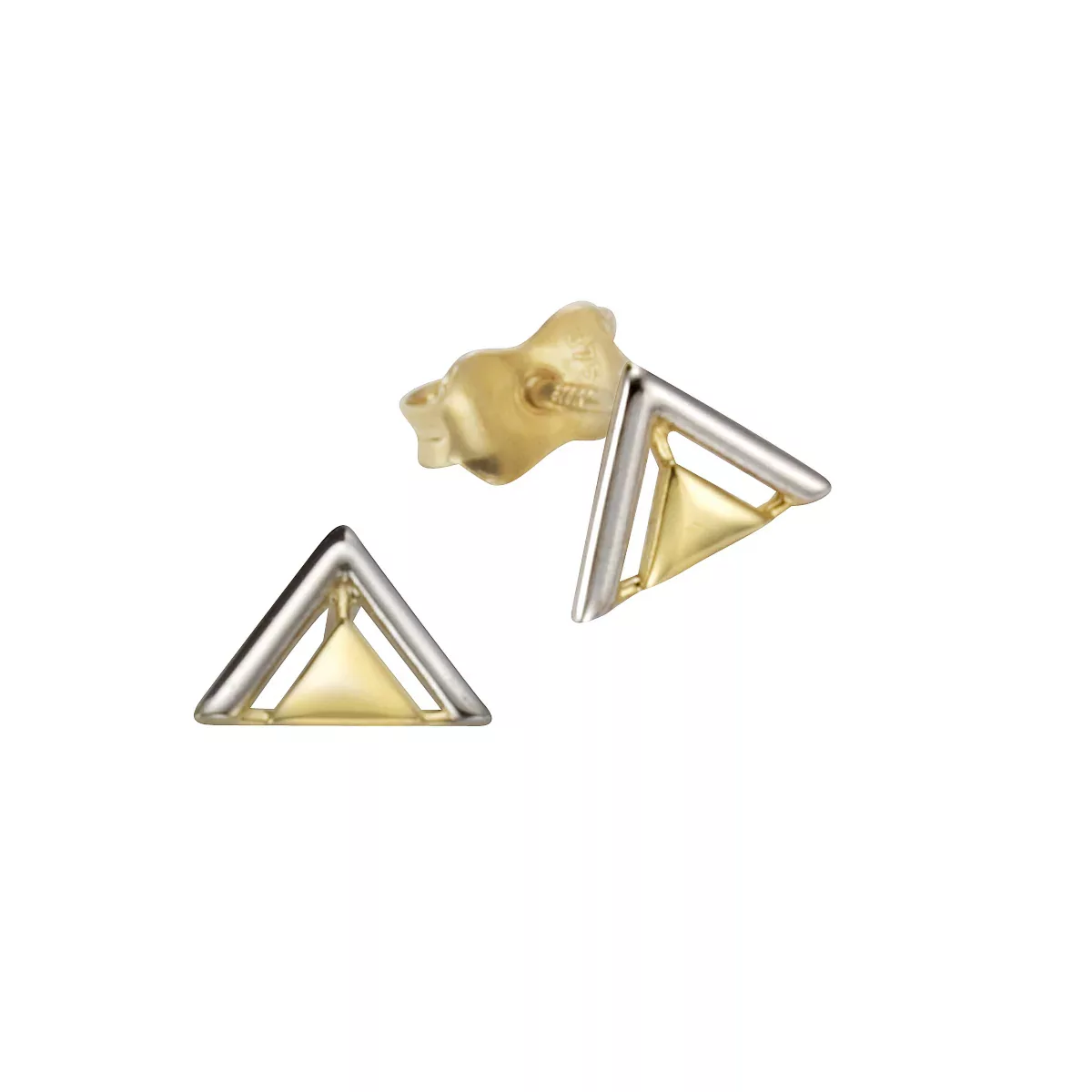 Vivance Paar Ohrstecker "375 Gold zweifarbig Triangel" günstig online kaufen