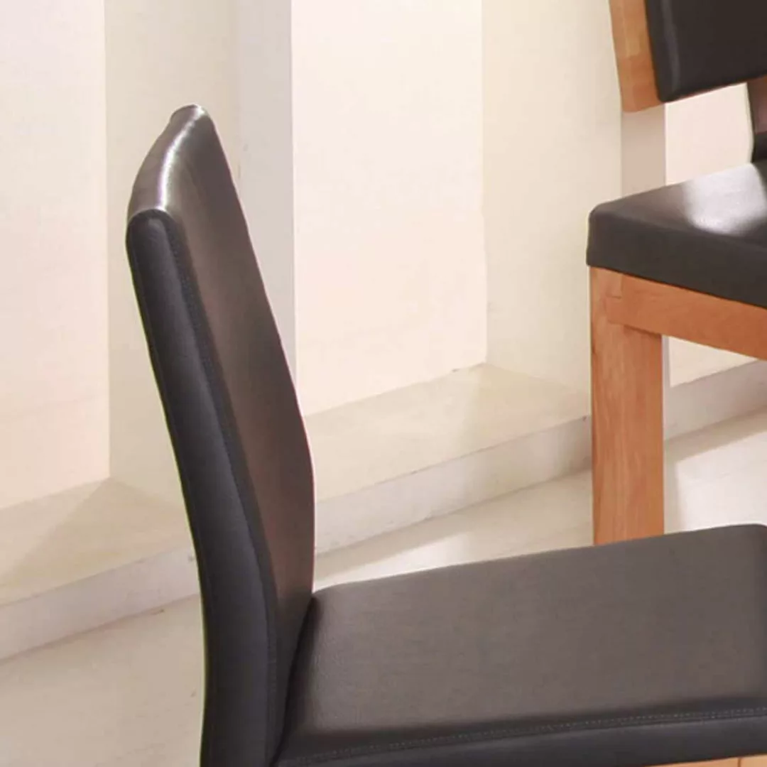 Esszimmerstuhl in Anthrazit gepolstert günstig online kaufen