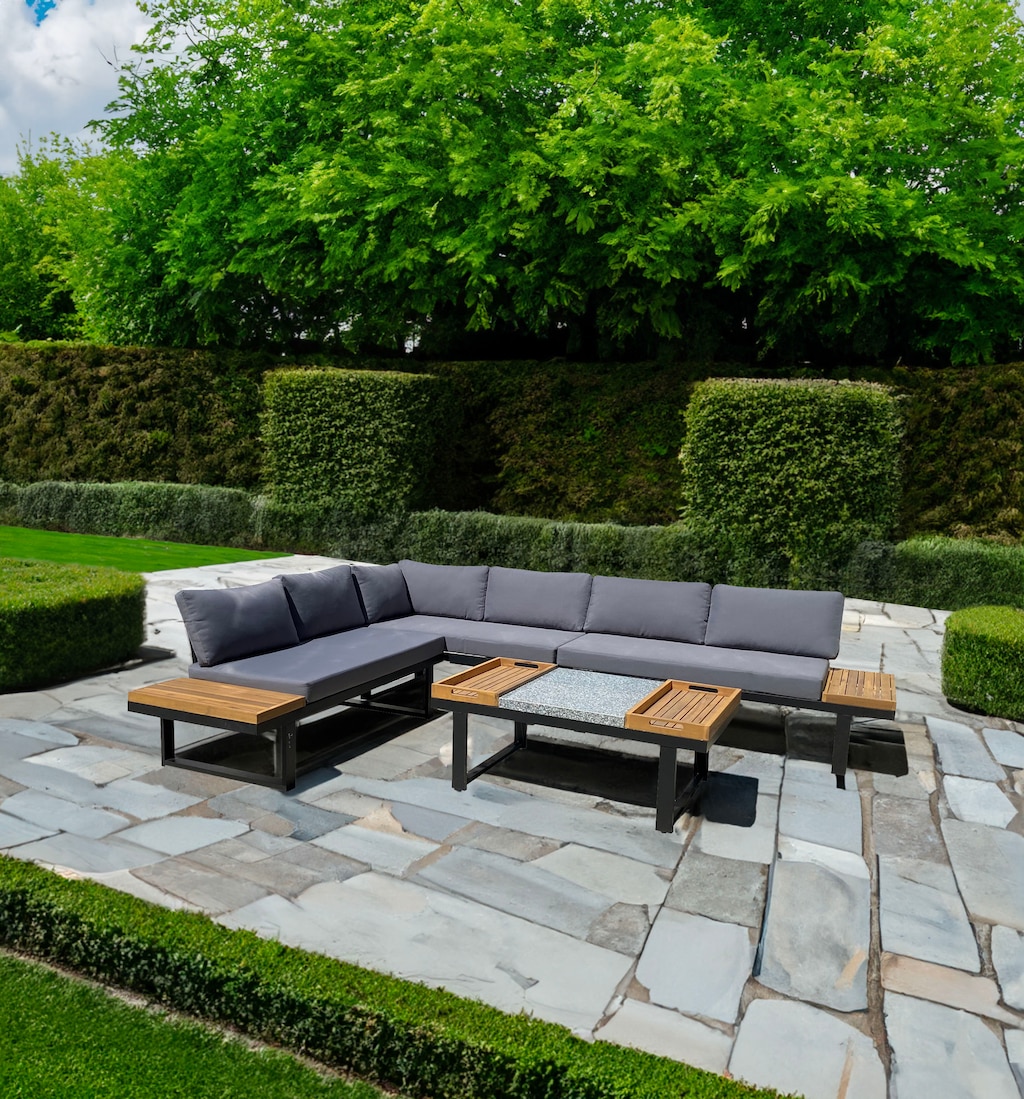 Garden Pleasure Gartenlounge-Set ", Lounge-Gruppe "MERIDA"", 1 Ecklounge, T günstig online kaufen