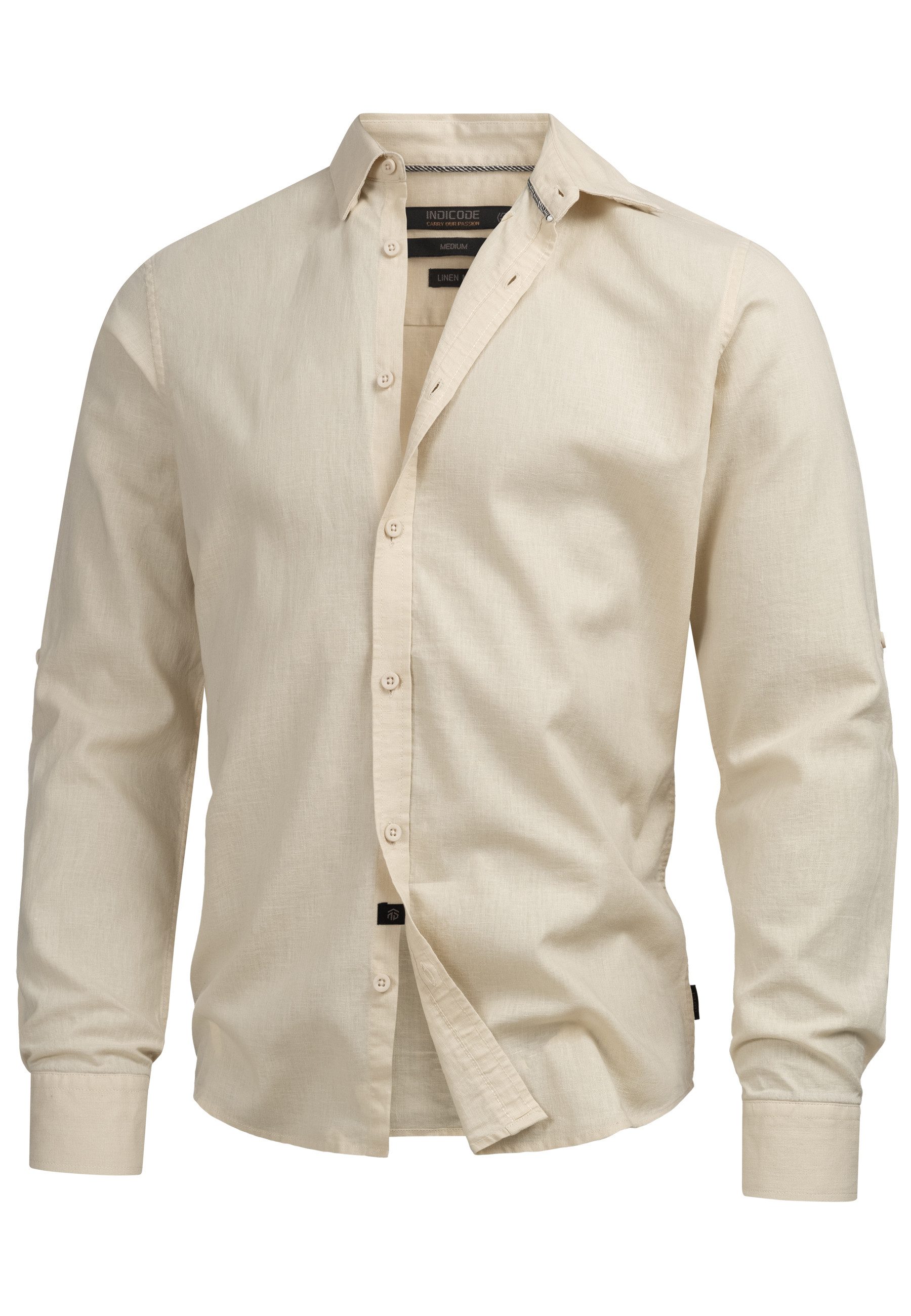 Indicode Langarmhemd Brayden mit Button-Down-Kragen günstig online kaufen