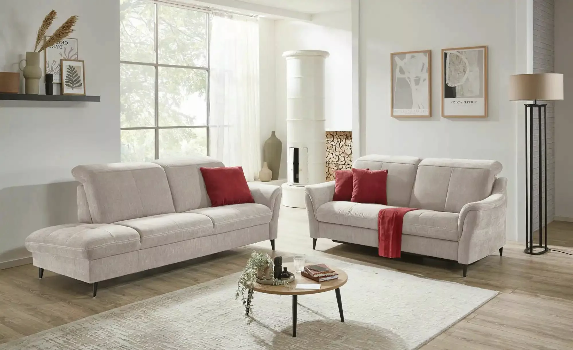 meinSofa Recamiere  Ellen ¦ creme ¦ Maße (cm): B: 219 T: 102.0 Polstermöbel günstig online kaufen